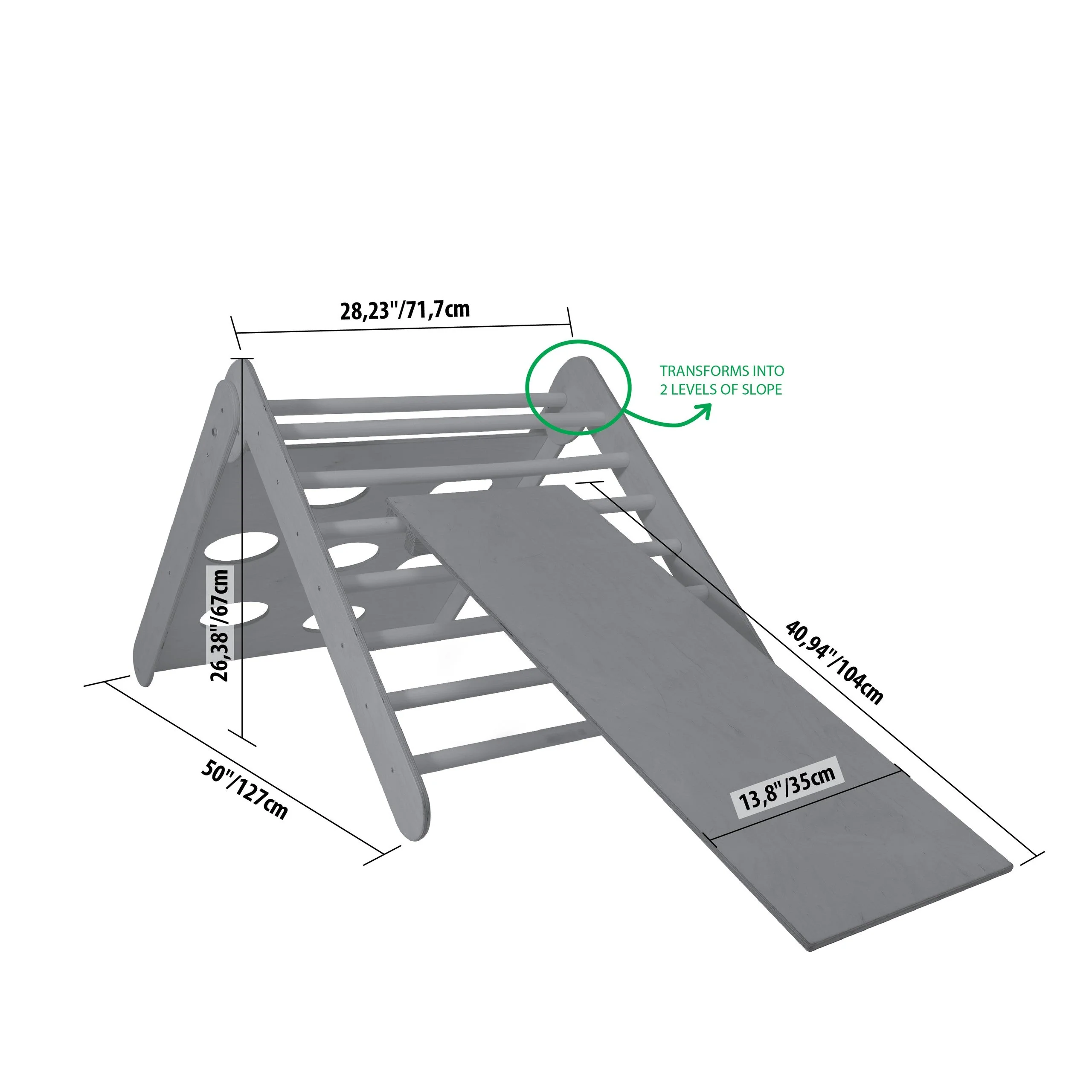 2 in 1 Climbing Triangle and Ramp for Toddlers - Image 3