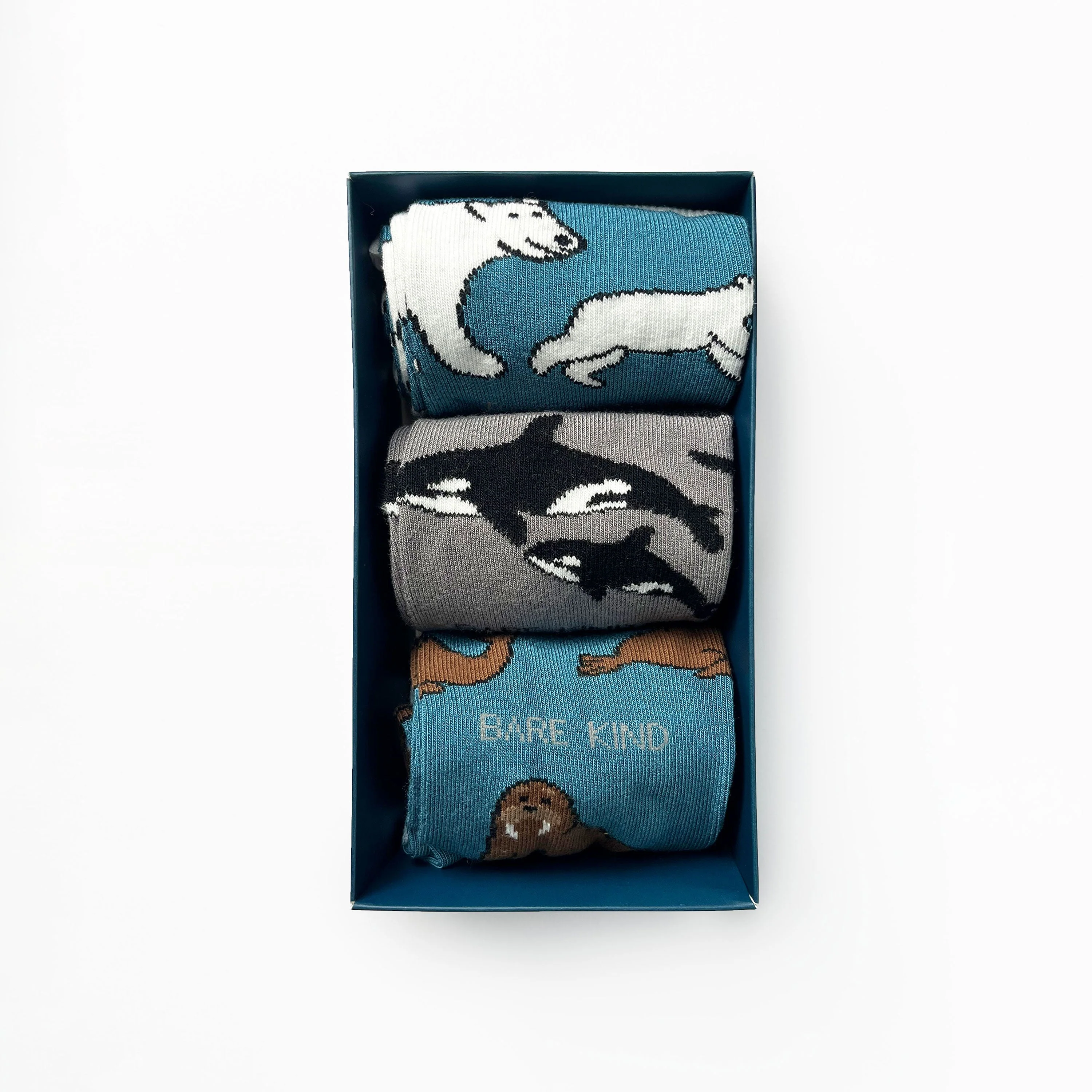 Arctic Animals Bamboo Socks Gift Box of 3 - Image 11