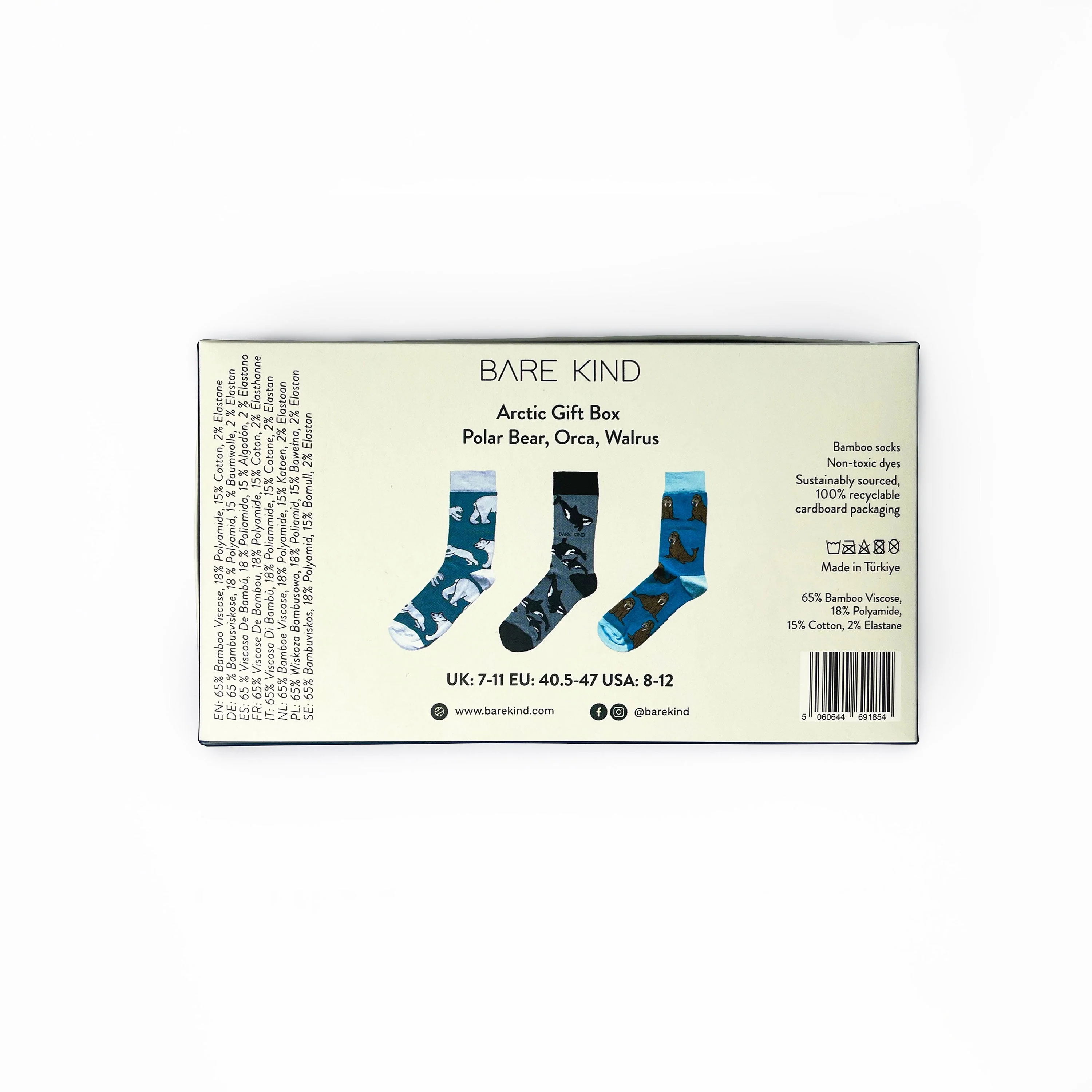 Arctic Animals Bamboo Socks Gift Box of 3 - Image 12