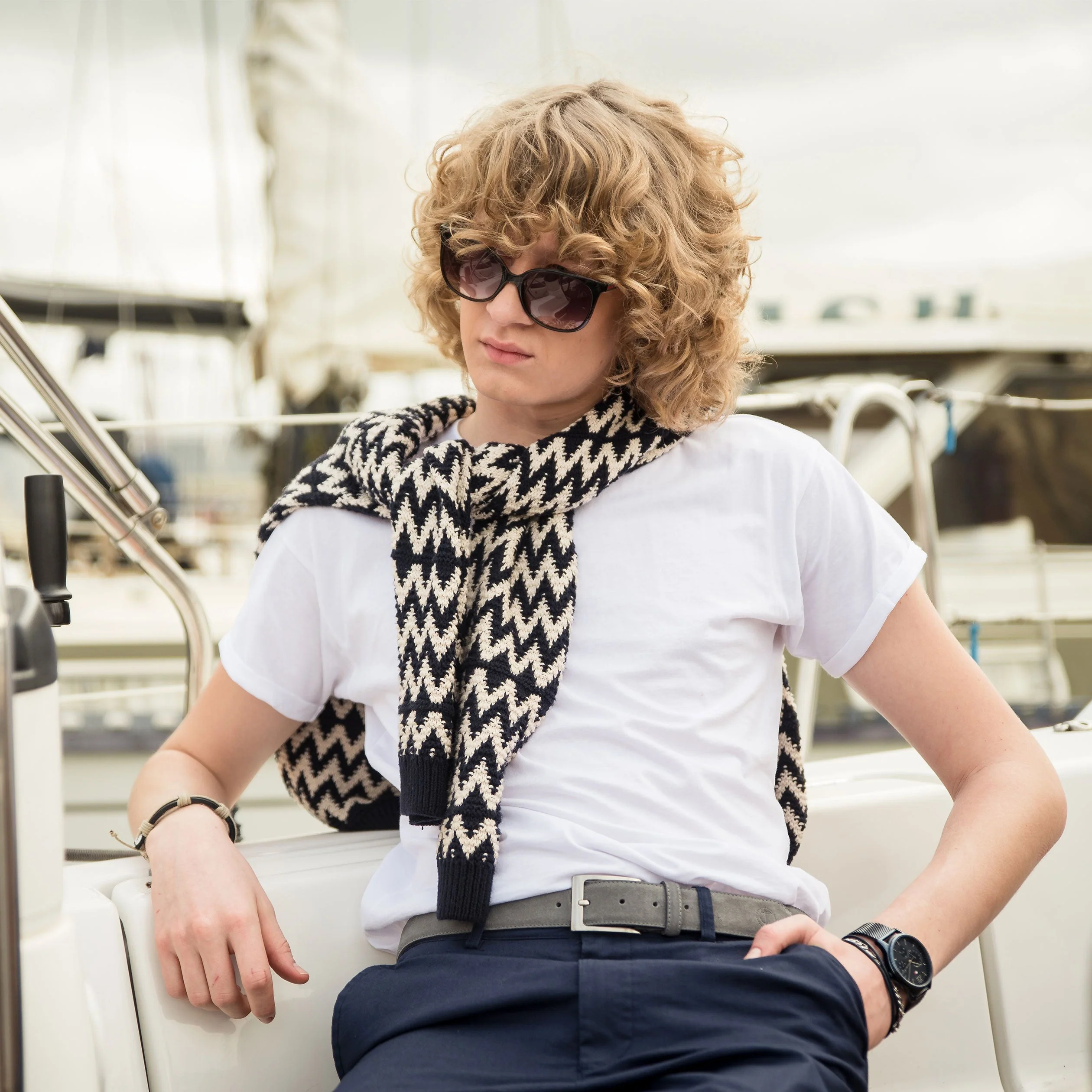 Laptev Embossed Suede Leather Belt - Image 3