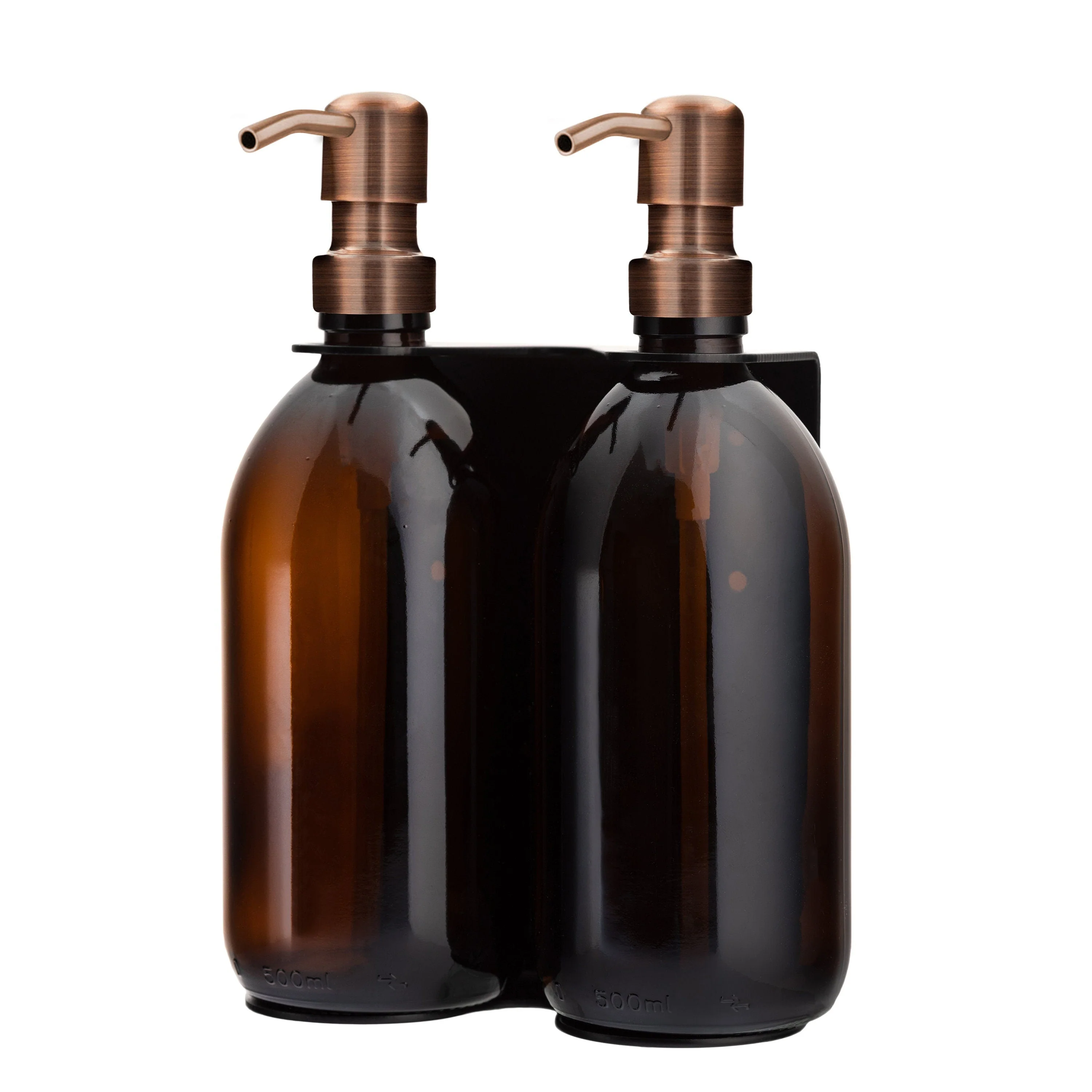 Black Double Wall Mounted Soap Dispenser - Image 6