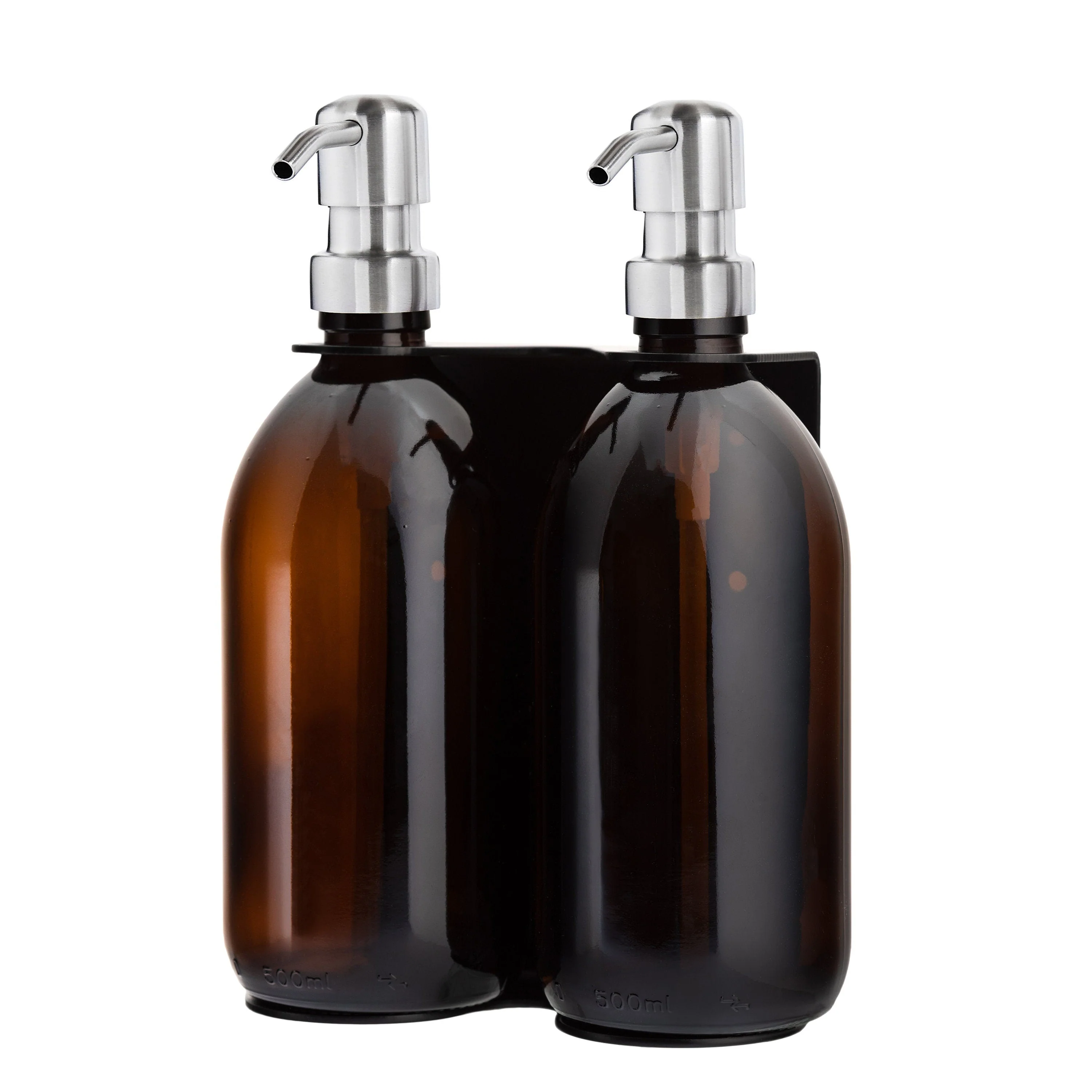 Black Double Wall Mounted Soap Dispenser - Image 8