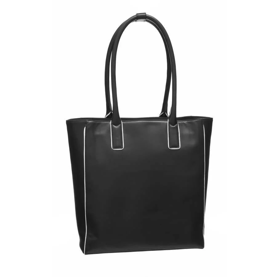 NEW Vegan Black Soft Leather Day Tote Bag - Image 10