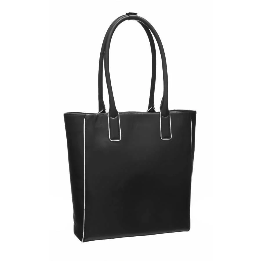NEW Vegan Black Soft Leather Day Tote Bag - Image 5