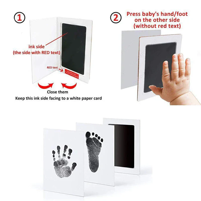 Baby Handprint and Footprint Kit with White Cards - Image 4