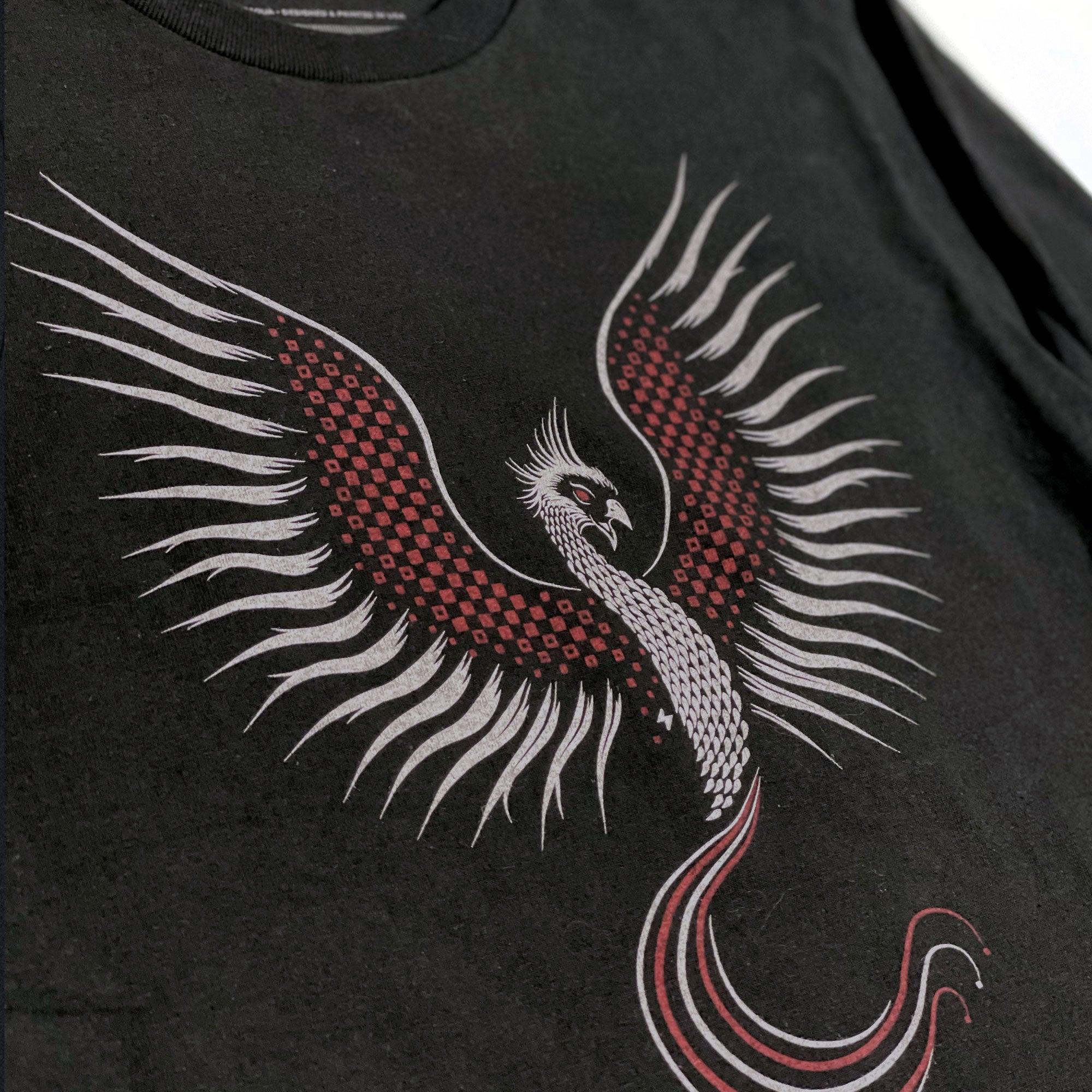 Fired Up Long Sleeve T-shirt in Black - Image 3