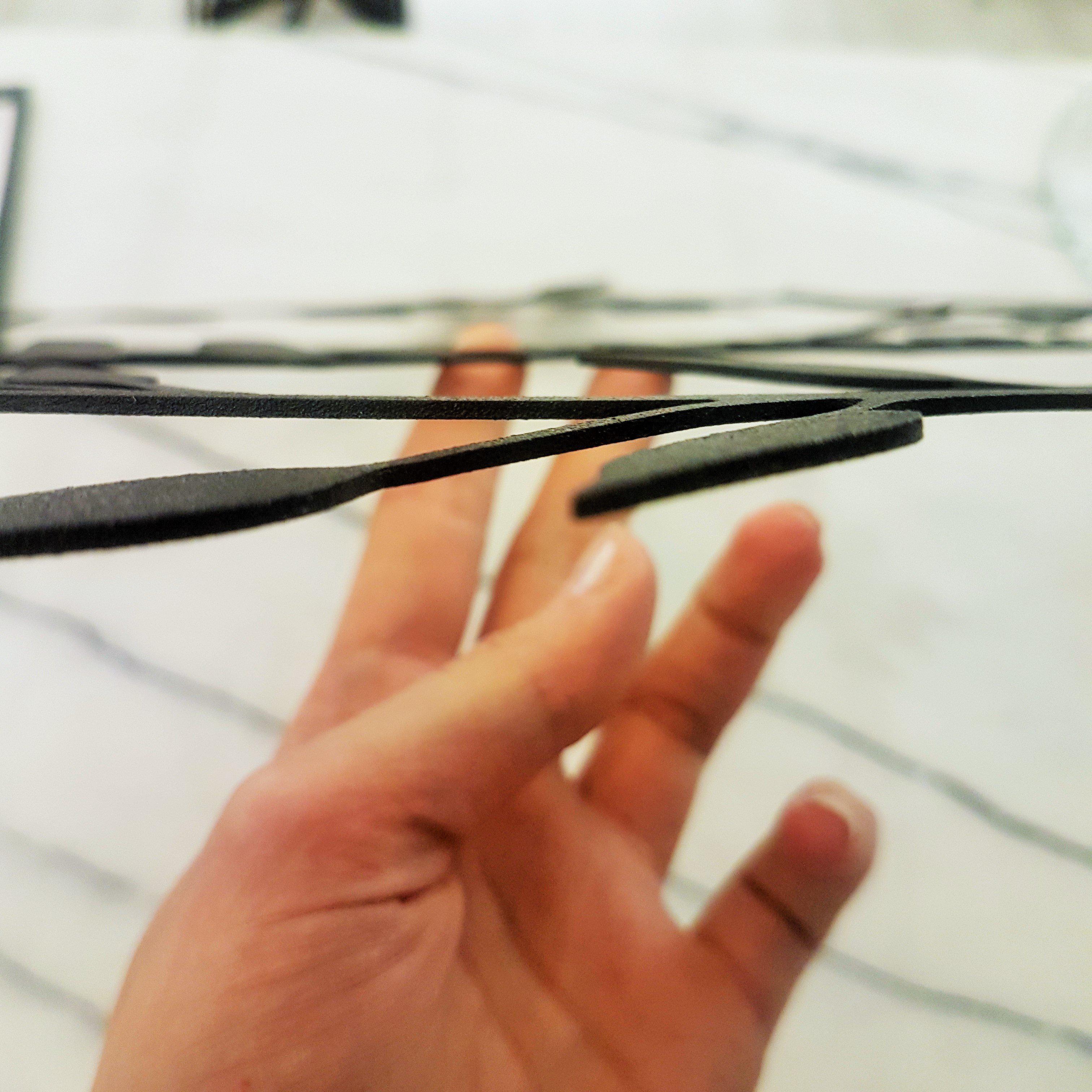 Flowery Metal Wall Art in Black - Image 5