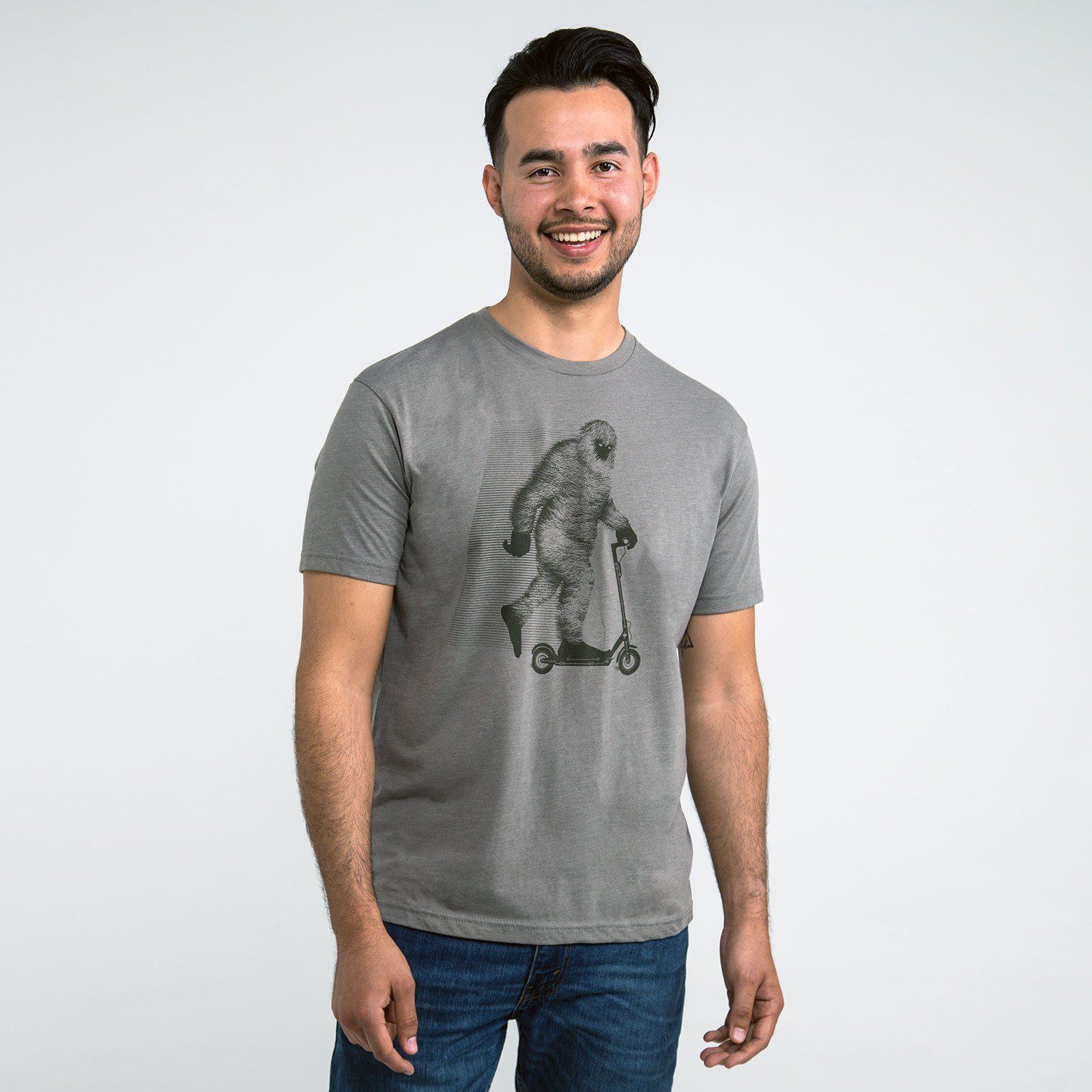 Go Big T Shirt Warm Grey - Image 4