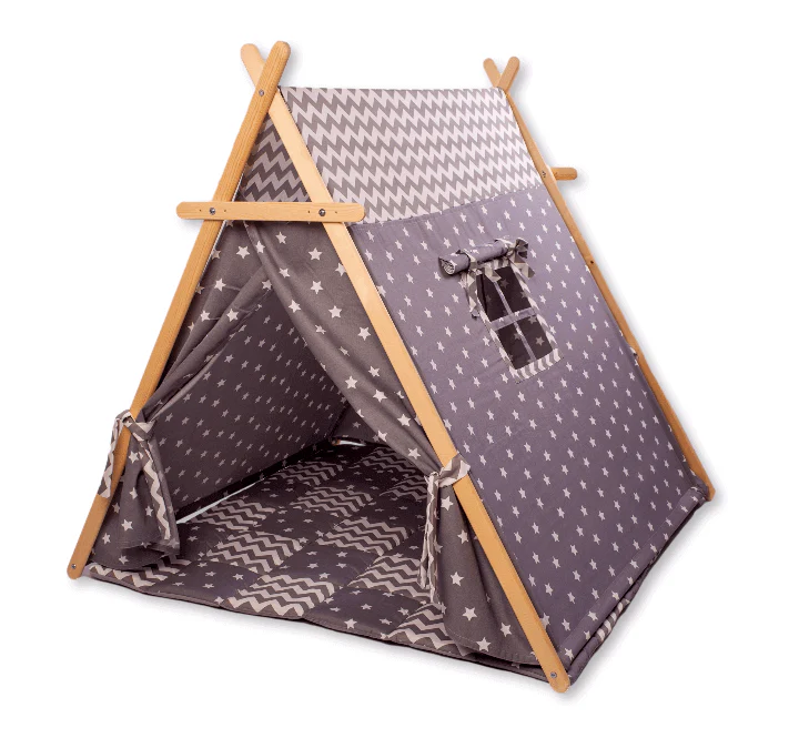 Gray Stars Play Tent and Mat Set - Image 3