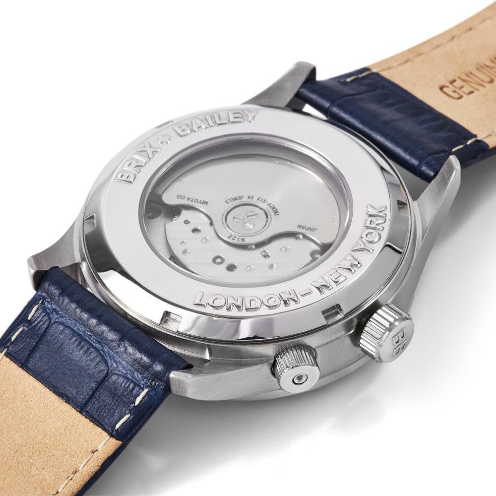 Automatic Chronograph Watch Form 3 in Navy and Silver Steel - Image 4