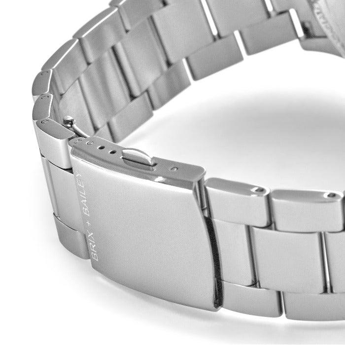 Chronograph Automatic Watch Form 4 in Navy and Silver - Image 6