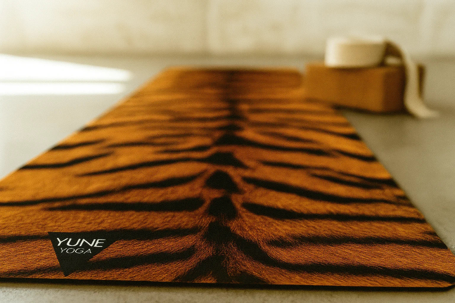 Tiger Stripe Yoga Mat Non-Toxic Eco-Friendly - Image 4