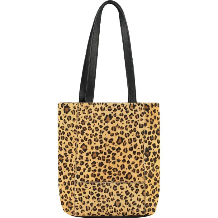 Animal Print Leather Tote with Bow - Image 5