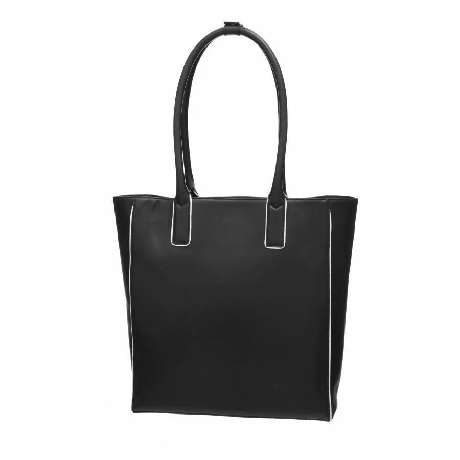 NEW Vegan Black Soft Leather Day Tote Bag - Image 6