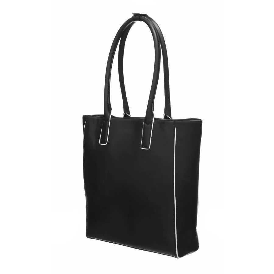 NEW Vegan Black Soft Leather Day Tote Bag - Image 7