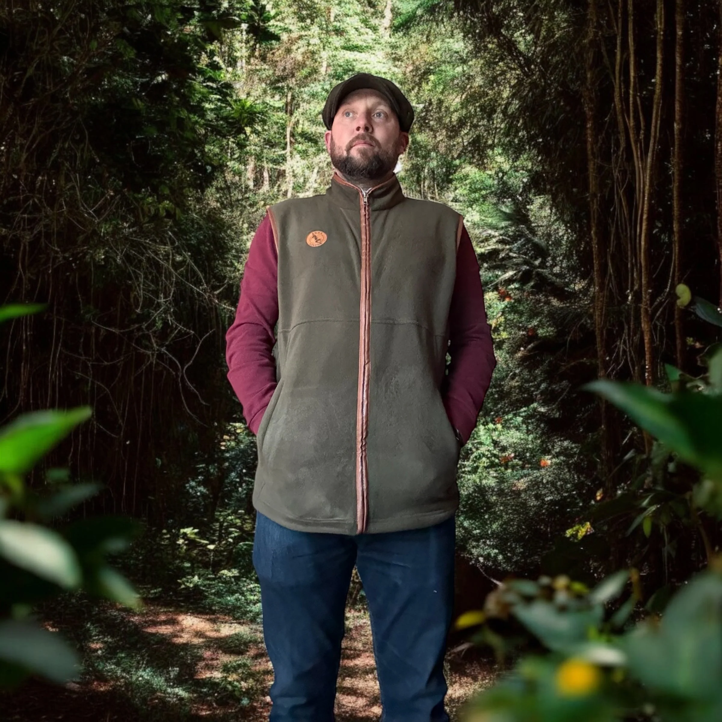 Olive Green Hunters Gilet - Image 4