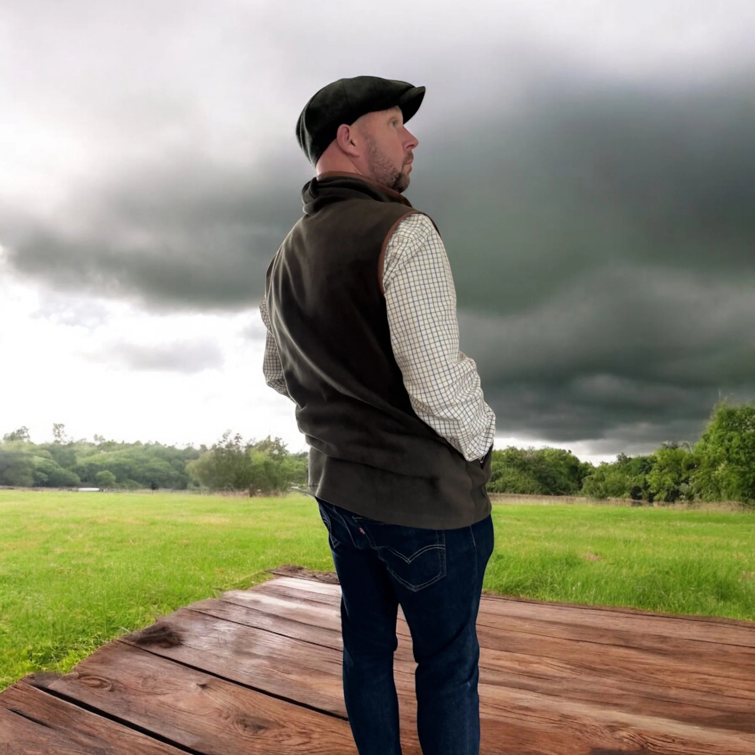 Olive Green Hunters Gilet - Image 7