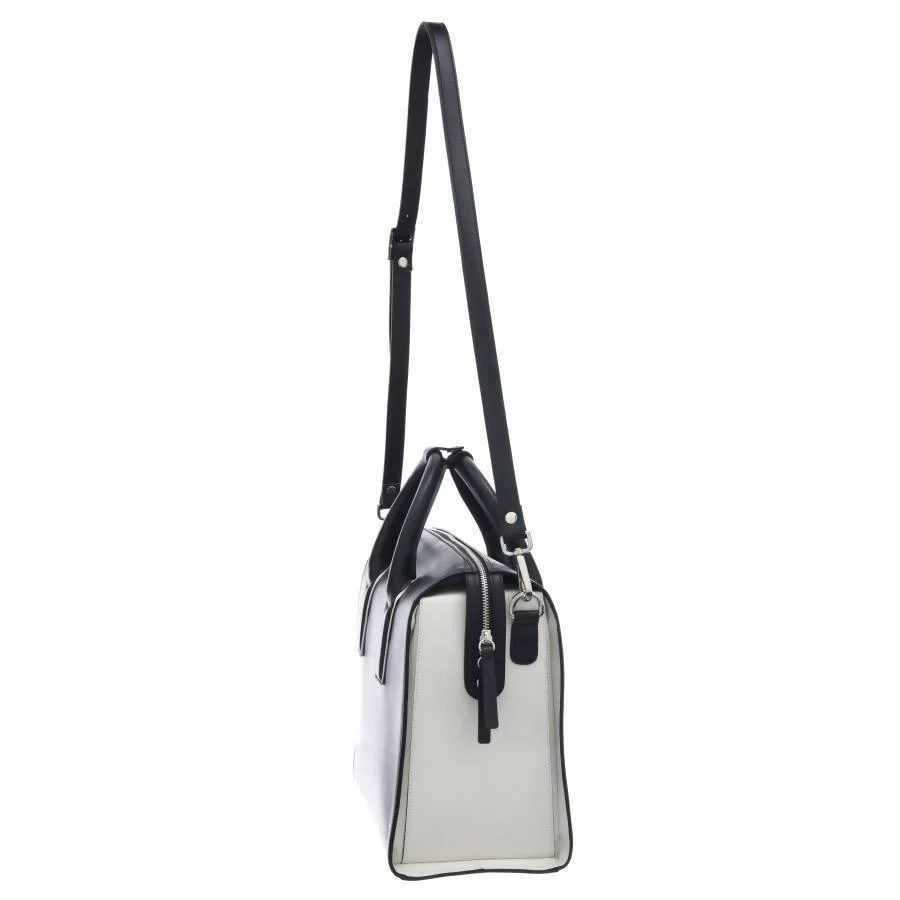 Black Vegan Leather Top Handle Bag - Image 3