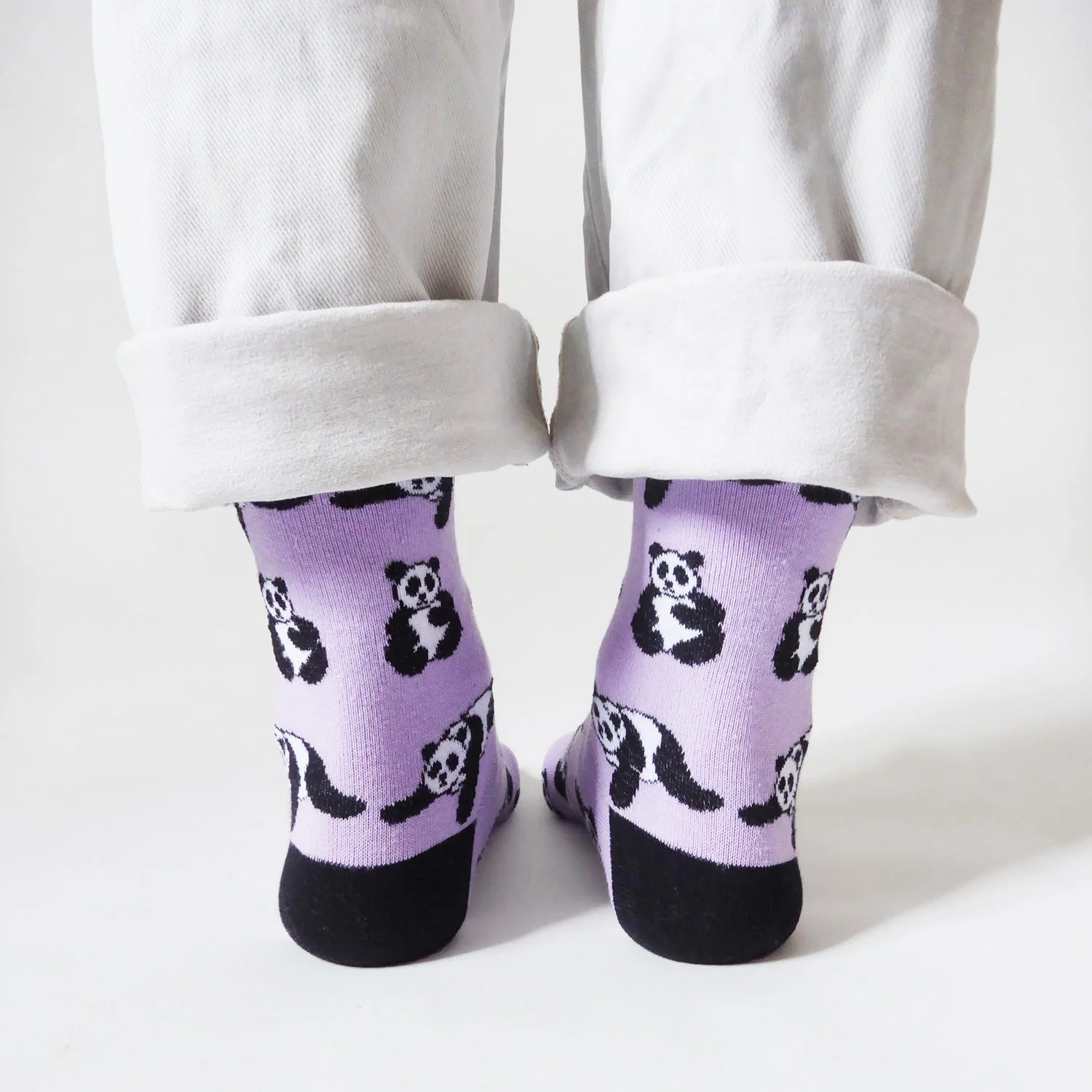 Save the Pandas Bamboo Socks in Lilac - Image 6