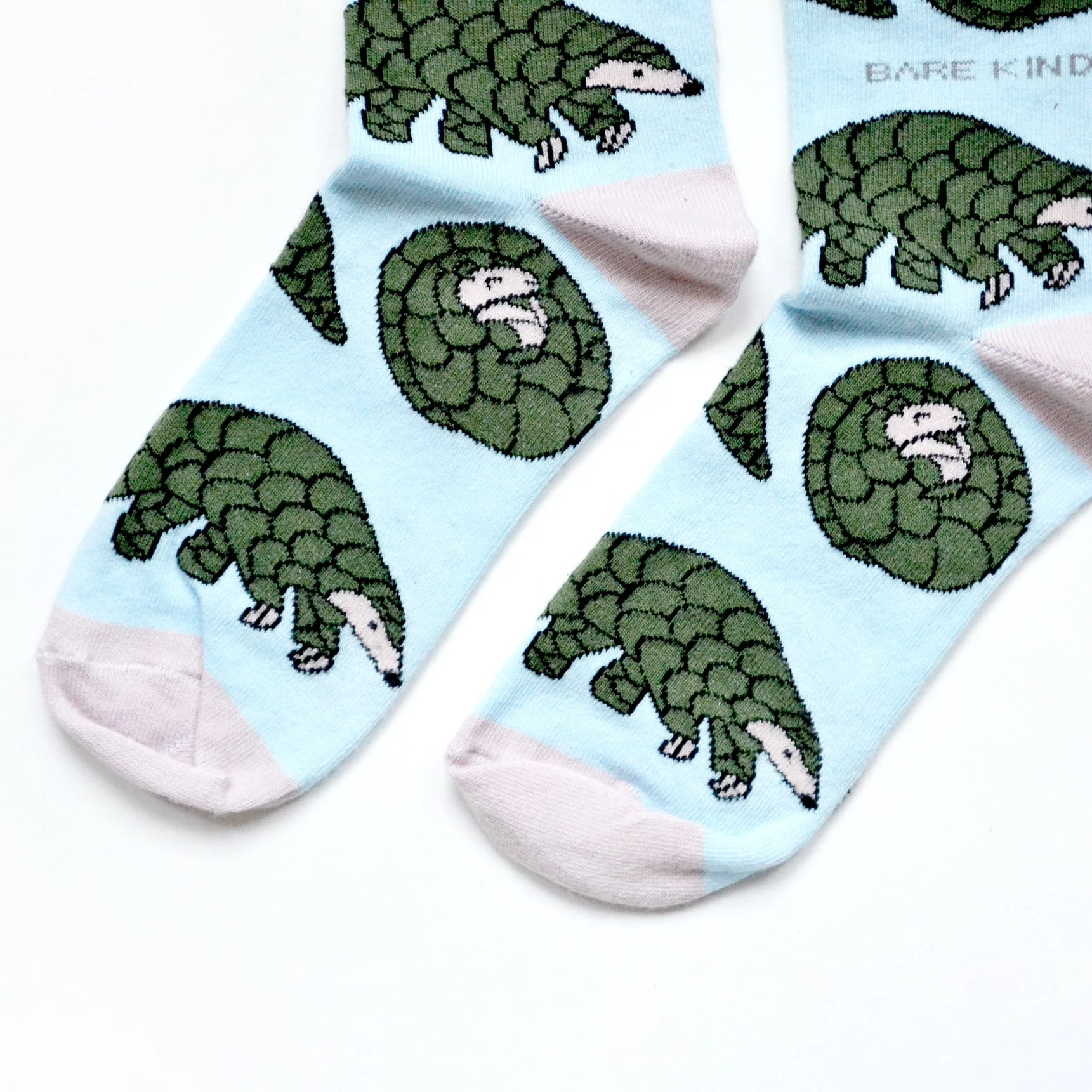 Save the Pangolins Bamboo Socks in Blue - Image 3