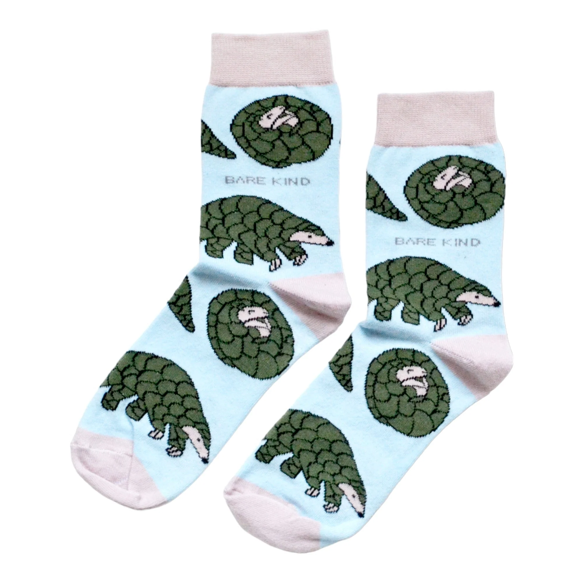 Save the Pangolins Bamboo Socks in Blue - Image 8
