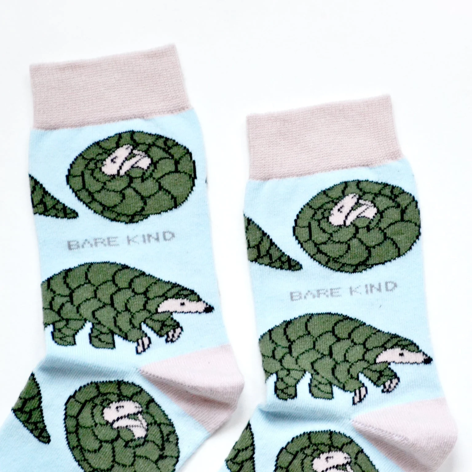 Save the Pangolins Bamboo Socks in Blue - Image 9