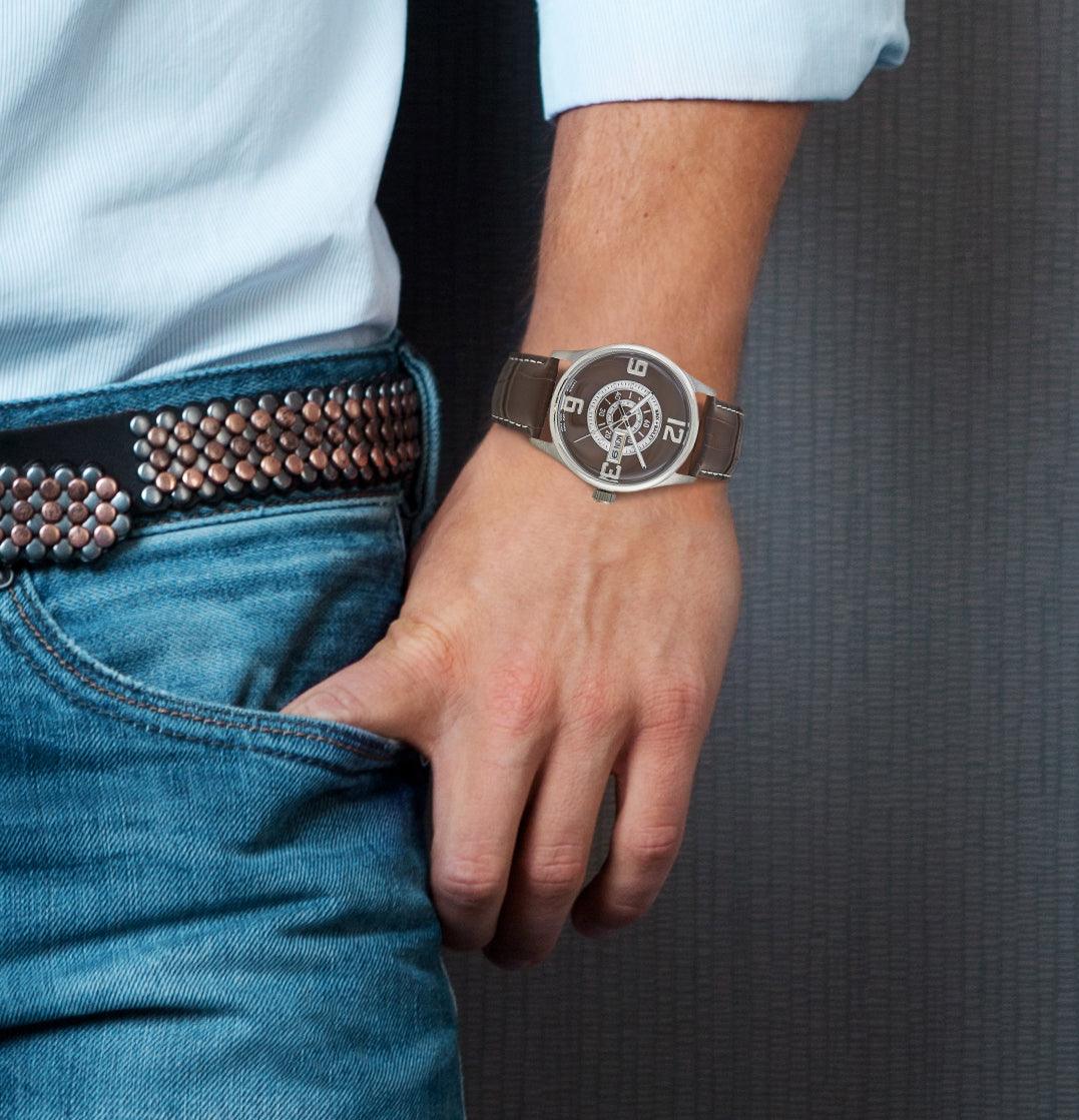 Simmonds Watch Form 3 in Brown and Silver - Image 3