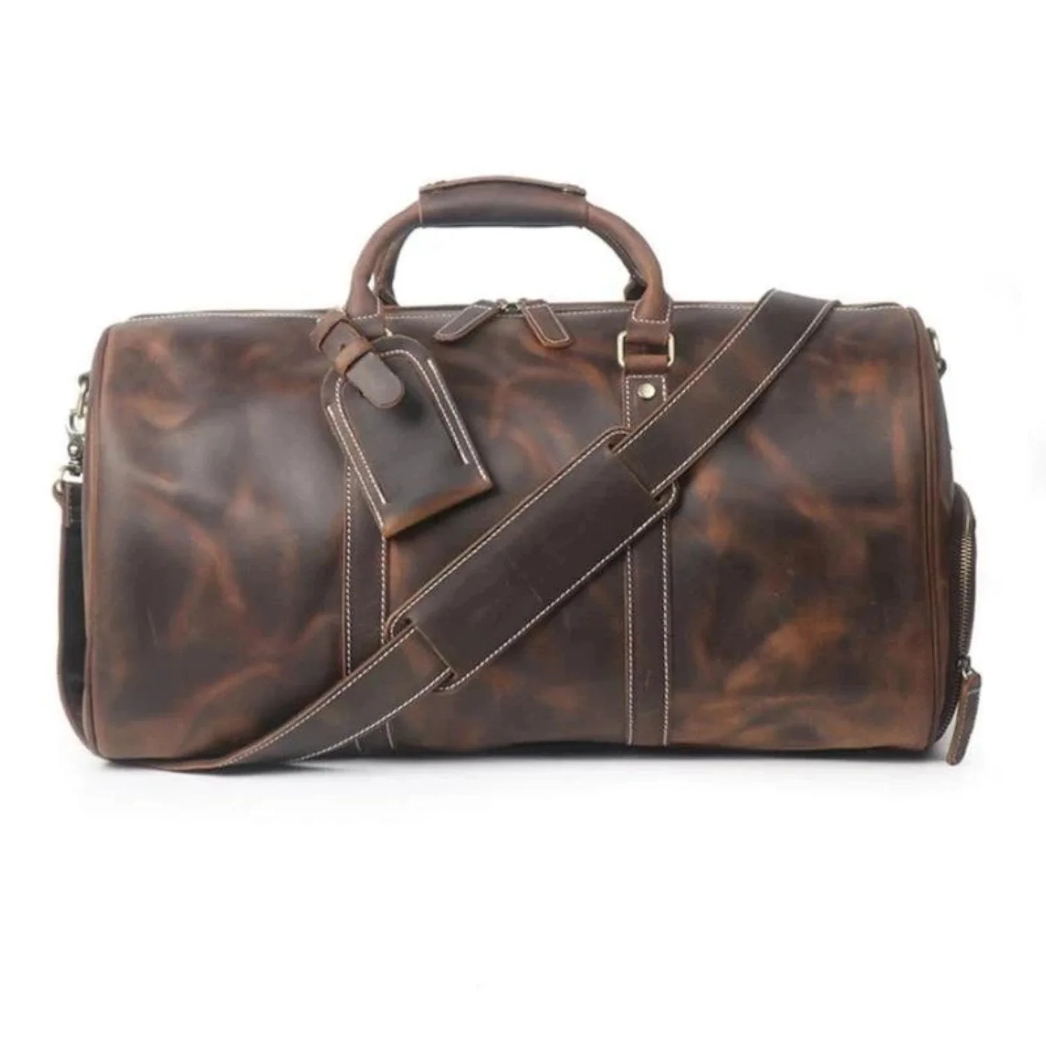 The Dagny Large Leather Weekender Bag - Image 10