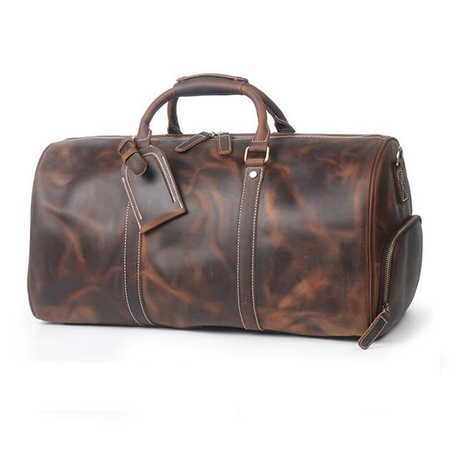 The Dagny Large Leather Weekender Bag - Image 11