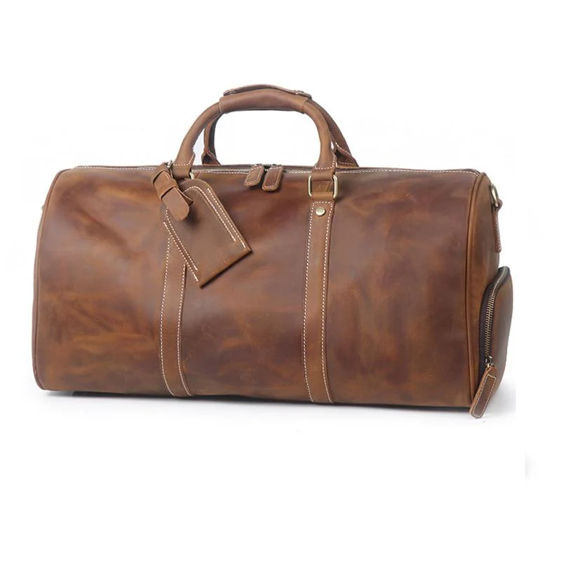 The Dagny Large Leather Weekender Bag - Image 12