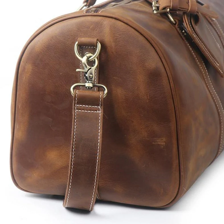 The Dagny Large Leather Weekender Bag - Image 15