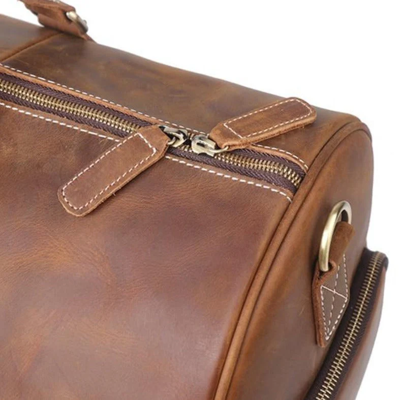 The Dagny Large Leather Weekender Bag - Image 16