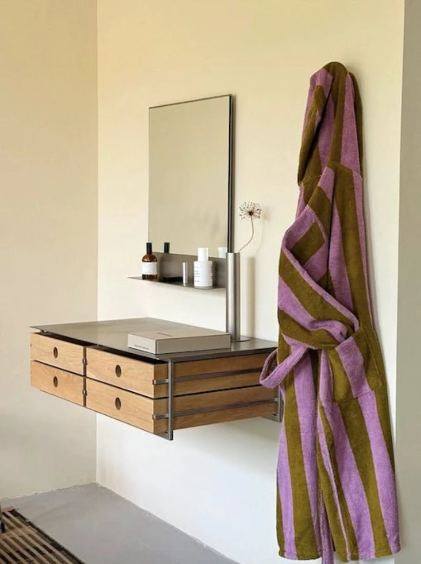 Ultra Soft Retro Stripe Bathrobe in Organic Cotton - Image 7