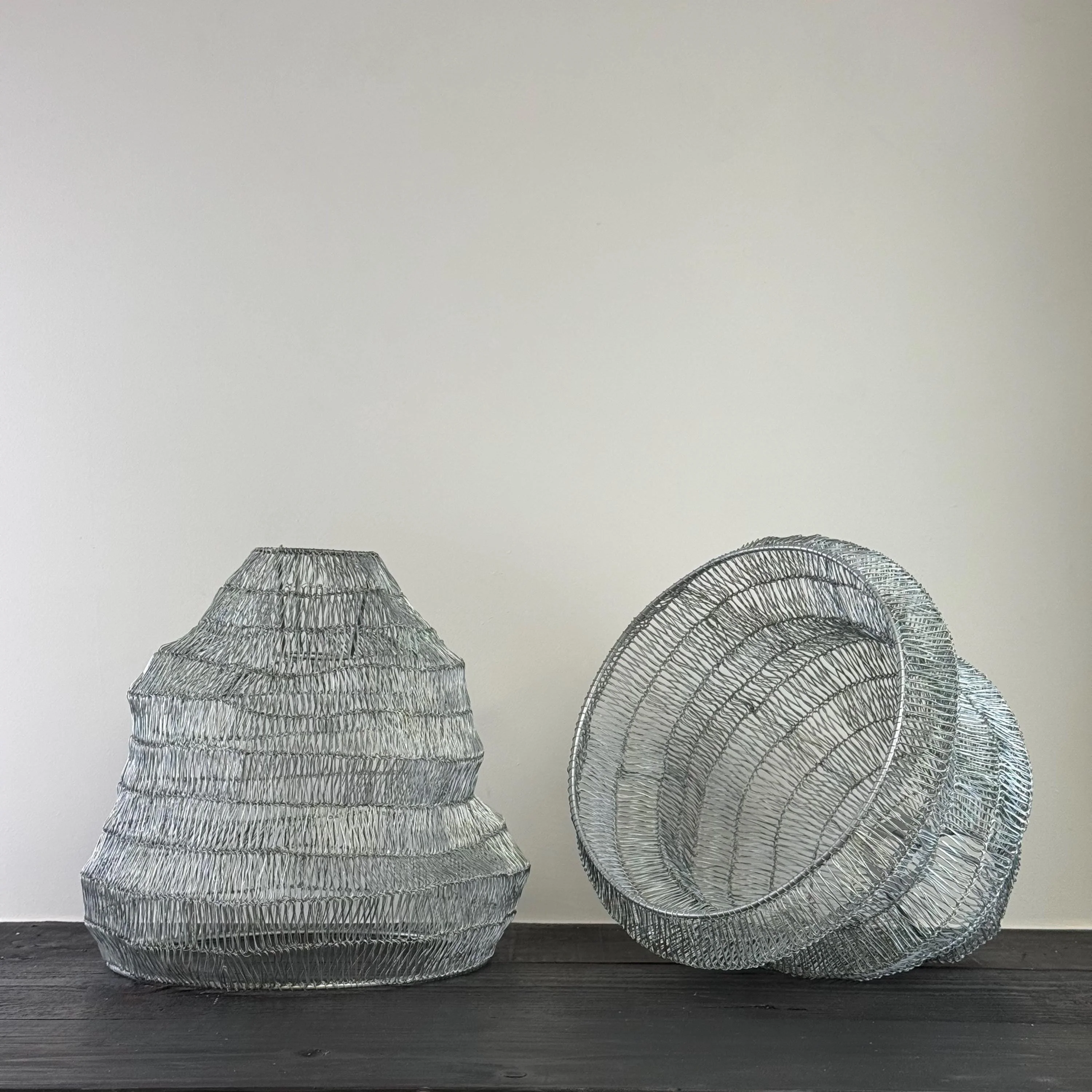 Walton ~ Beehive Large Silver Wire Mesh Lampshade Pendant Ceiling Light - Image 7