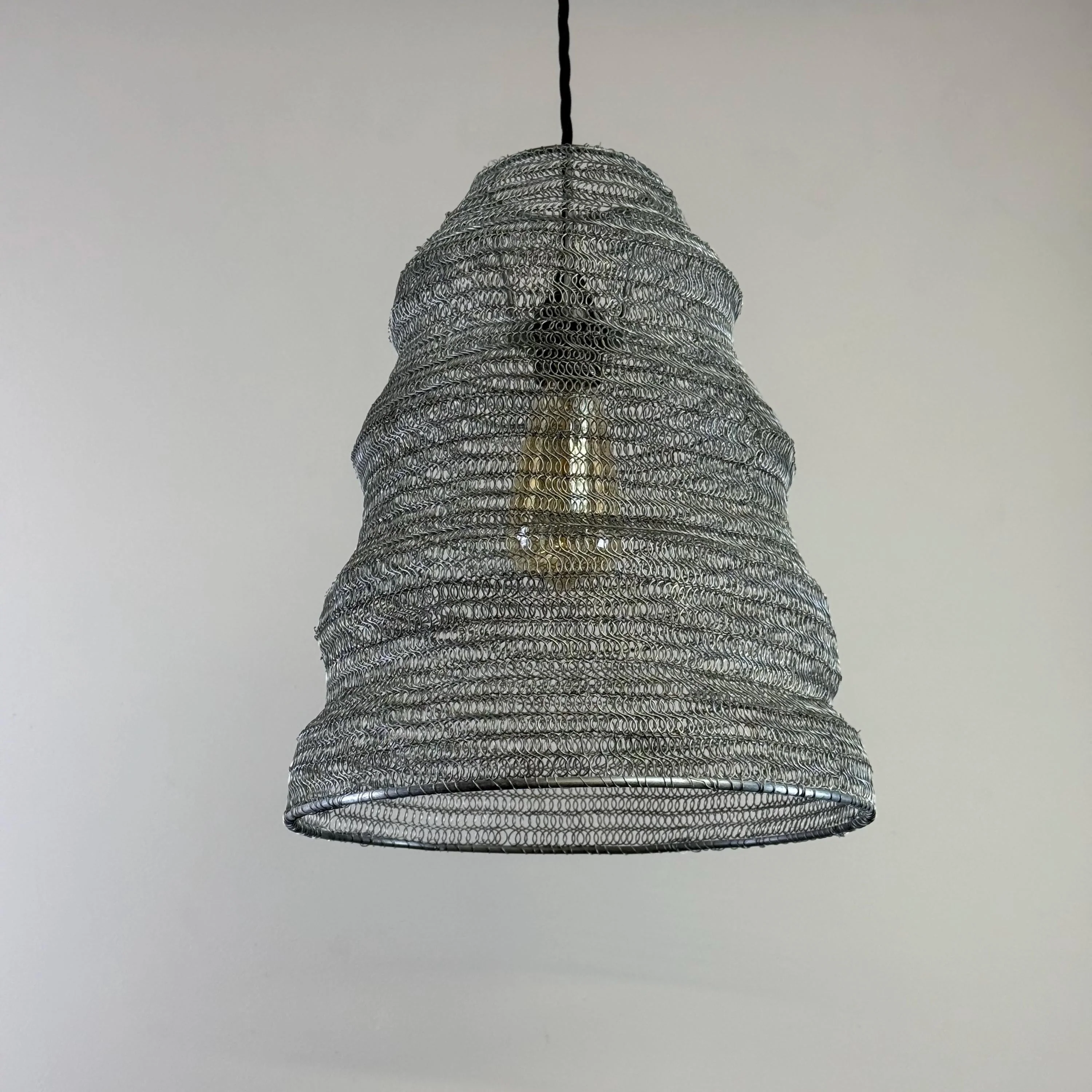 Walton ~ Beehive Large Silver Wire Mesh Lampshade Pendant Ceiling Light - Image 7