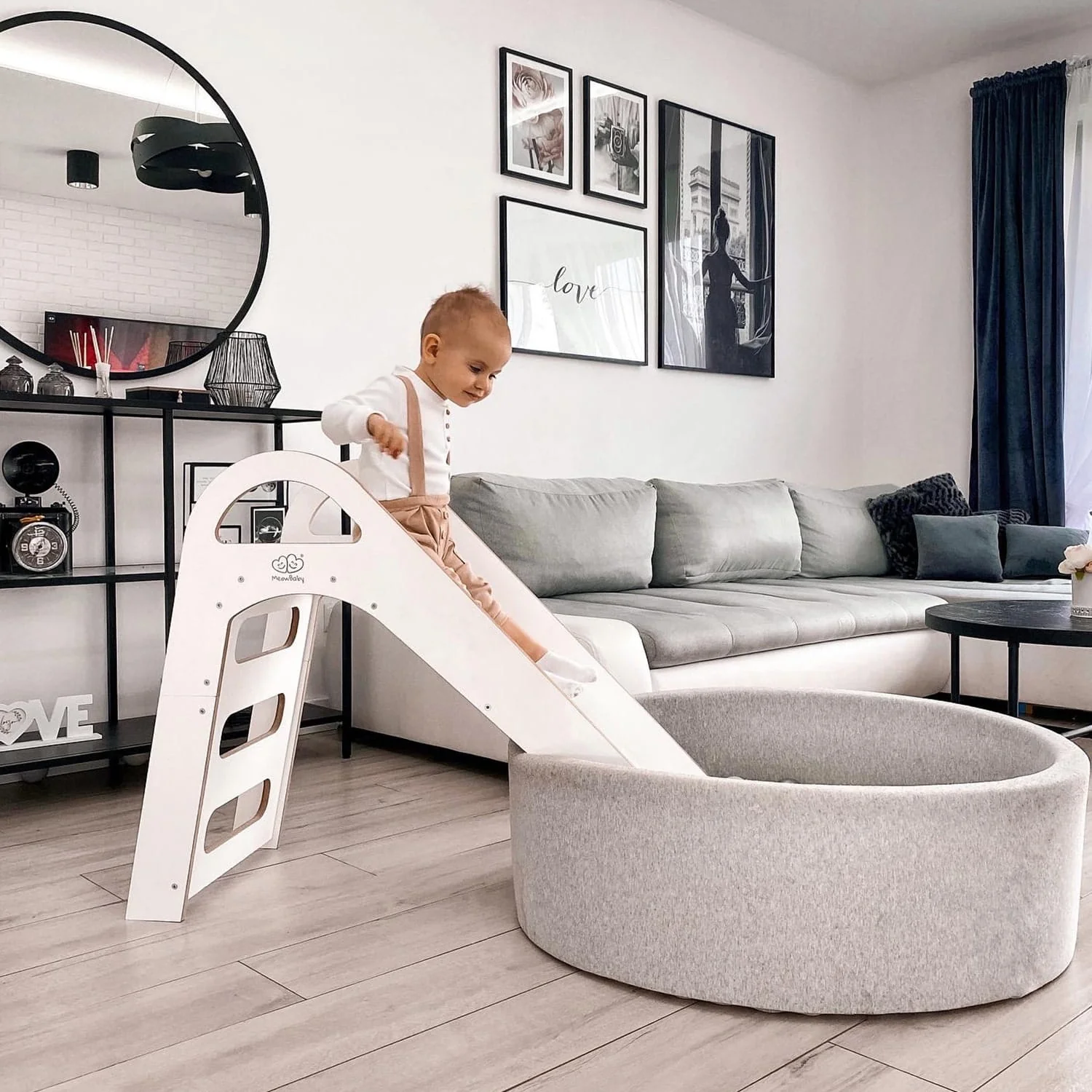 Wooden Indoor Scandi Slide for Children 87cm - Image 8